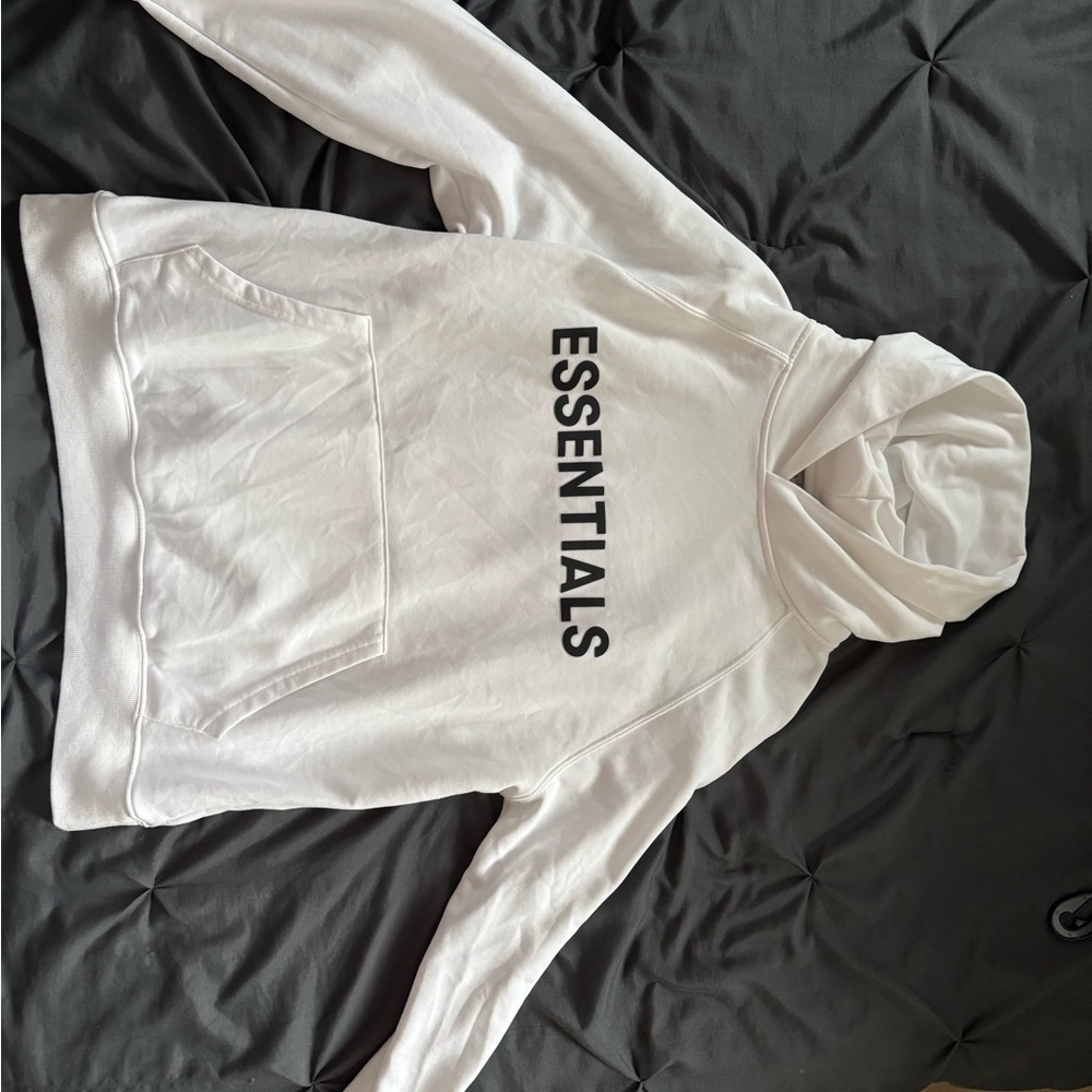 White Essentials Hoodie